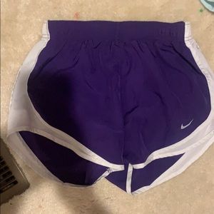Purple Nike shorts